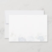 Dusty Blue Floral Ankündigung Datum freihalten (Rückseite)