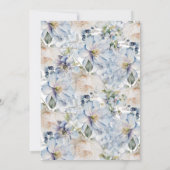 Dusty Blue Floral Baby in Bloom Baby Shower Einladung (Rückseite)