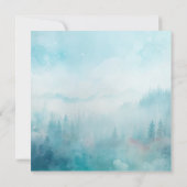 Dusty Blue Floral Baptism Boy Religious Dankeskarte (Rückseite)