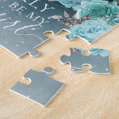 Dusty Blue Floral Be My Flower Girl Puzzle (Seite)