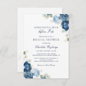 Dusty Blue Floral bevor ich Skript-Brautparty Einladung (Vorne/Hinten)