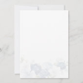 Dusty Blue Floral Bloom Eukalyptus Sukkulent Save The Date (Rückseite)