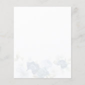 Dusty Blue Floral Bloom Wedding Details Card (Rückseite)