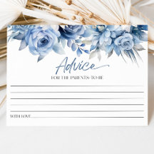 Dusty Blue Floral Blume Babydusche