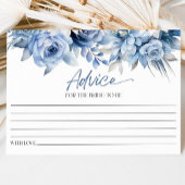 Dusty Blue Floral Blume Brautparty Hinweiskarte