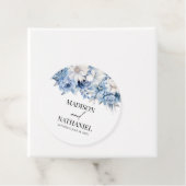 Dusty Blue Floral Blume Garden Wedding Geschenkanhänger (Beispiel)