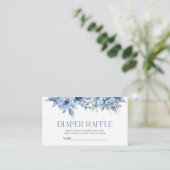Dusty Blue Floral Blume Kinderdusche Windelwanne R Begleitkarte (Stehend Vorderseite)