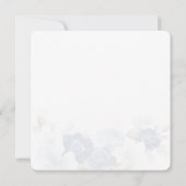 Dusty Blue Floral Botanical Greenerity Brautparty Einladung (Rückseite)