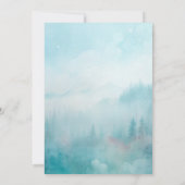 Dusty Blue Floral Boy Baptism Religious Einladung (Rückseite)