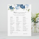 Dusty Blue Floral Brautparty (Stehend Vorderseite)