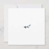 Dusty Blue Floral Brautparty Einladung (Rückseite)