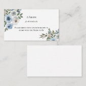 Dusty Blue Floral Brautparty gemeinsam mit einem R Mitteilungskarte (Vorne/Hinten)