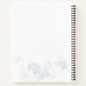 Dusty Blue Floral Brautparty Rezept Notizblock (Rückseite)