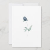Dusty Blue Floral Bridal Dusche Einladung (Rückseite)