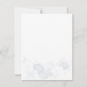 Dusty Blue Floral Bridal Dusche Einladung (Rückseite)