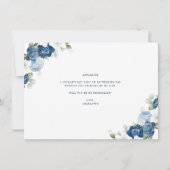Dusty Blue Floral Bridesmaid Proposal Card Einladung (Rückseite)