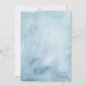 Dusty Blue Floral Butterfly Baby Dusche Einladung (Rückseite)