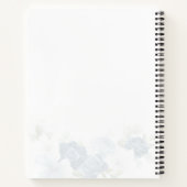 Dusty Blue Floral Chic Brautparty Rezept Buch (Rückseite)