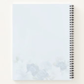 Dusty Blue Floral Chic Personalisiert Wedding Notizblock (Rückseite)