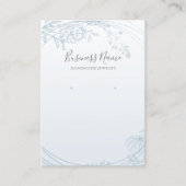 Dusty Blue Floral Circle Earring Juwelier Display Visitenkarte (Vorderseite)