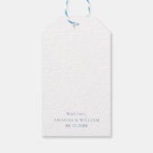 Dusty Blue Floral "Danke" Geschenkanhänger (Rückseite)