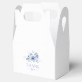 Dusty Blue Floral "Danke schön" Gefälligkeitsbox Geschenkschachtel (Geöffnet)