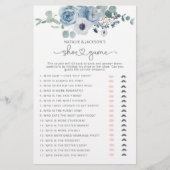 Dusty blue floral Das Hochzeitsschuhspiel (Vorderseite)