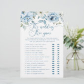 Dusty blue floral Das Hochzeitsschuhspiel (Stehend Vorderseite)