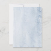 Dusty Blue Floral Elegant Botanisch Save the Date Ankündigung (Rückseite)