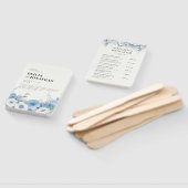 Dusty Blue Floral Elegante Hochzeitsprogramme Fächer (Non-assembled)