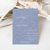 Dusty Blue Floral Elegante Wedding Einladung