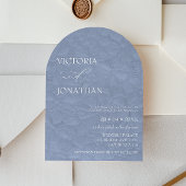 Dusty Blue Floral Elegante Wedding Einladung