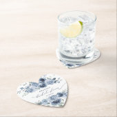 Dusty Blue Floral Elegantes Brautparty Untersetzer (Vor Ort)