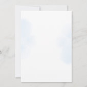 Dusty Blue Floral Eukalyptus Wedding Einladung (Rückseite)