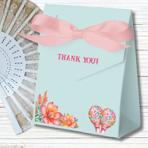 Dusty Blue Floral Fiesta Mexican Baby Shower Geschenkschachtel