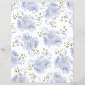 Dusty Blue Floral Finden Sie das Bingo Game (Rückseite)