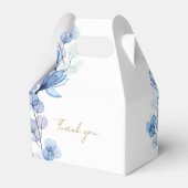 Dusty Blue Floral First Heilige Kommunion Geschenkschachtel (Rückseite)