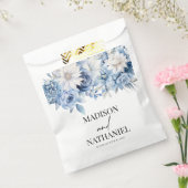 Dusty Blue Floral Flowers Botanical Wedding Geschenktütchen (Versiegelt)