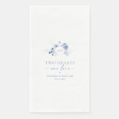 Dusty Blue Floral Gasttücher Serviette (Vorderseite)