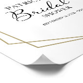 Dusty Blue Floral Geometric Brautparty Willkommen Poster (Ecke)