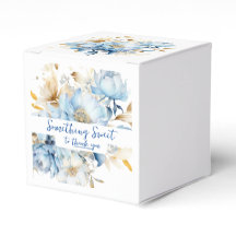 Dusty Blue Floral Gold