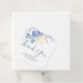 Dusty Blue Floral Gold Green Vielen Dank Geschenkanhänger (Beispiel)