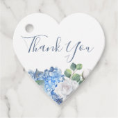 Dusty Blue Floral Greenerity Liebe Herzlich Willko Geschenkanhänger (Vorderseite)