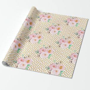 Dusty Blue Floral Krawatte Geschenkpapier