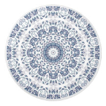 Dusty Blue Floral Mandala