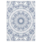 Dusty Blue Floral Mandala  Tischdecke (Vorderseite)