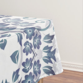Dusty Blue Floral Mandala  Tischdecke