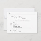 Dusty Blue Floral mit Meetingkarte RSVP (Rückseite)