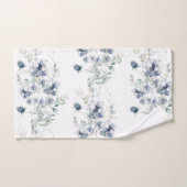 Dusty Blue Floral Mit Monogramm Handtuch Set (Handtuch)