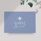 Dusty Blue | Floral Monogram Wedding Gästebuch